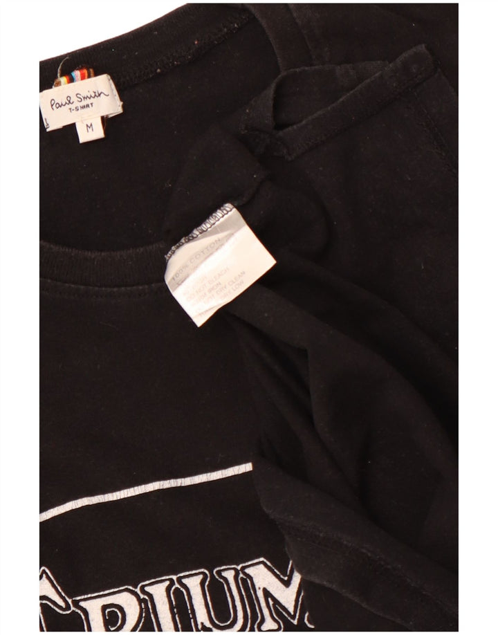 PAUL SMITH Ženska Triumph grafička majica kratkih rukava UK 12 srednje crni pamuk