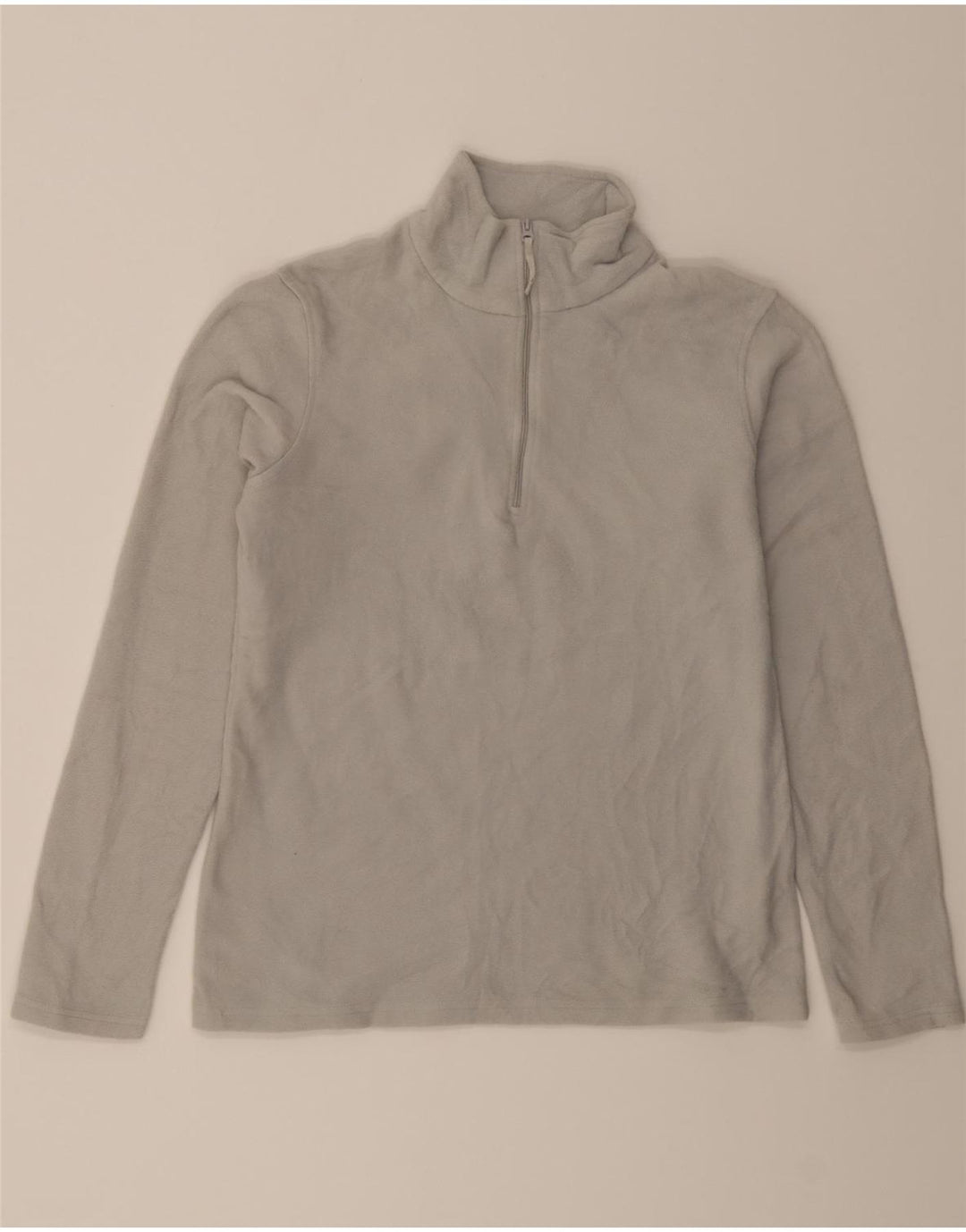 MOUNTAIN WAREHOUSE Womens Zip Neck Fleece Jumper UK 12 Medium Grey Vintage Mountain Warehouse and Second-Hand Mountain Warehouse from Messina Hembry 