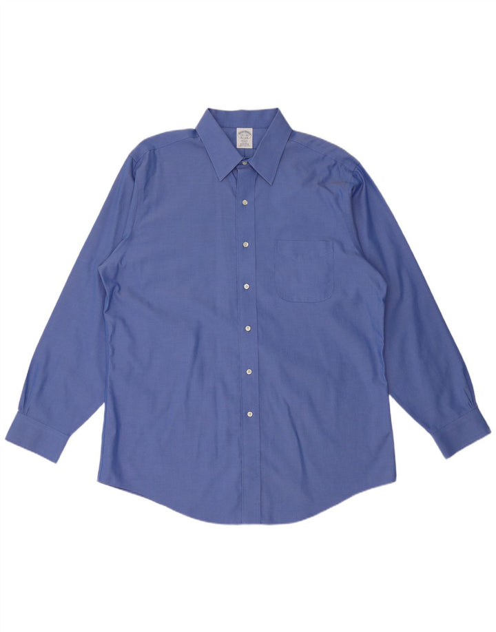 BROOKS BROTHERS Muška Regent košulja veličina 16 1/2 velika plava pamuk