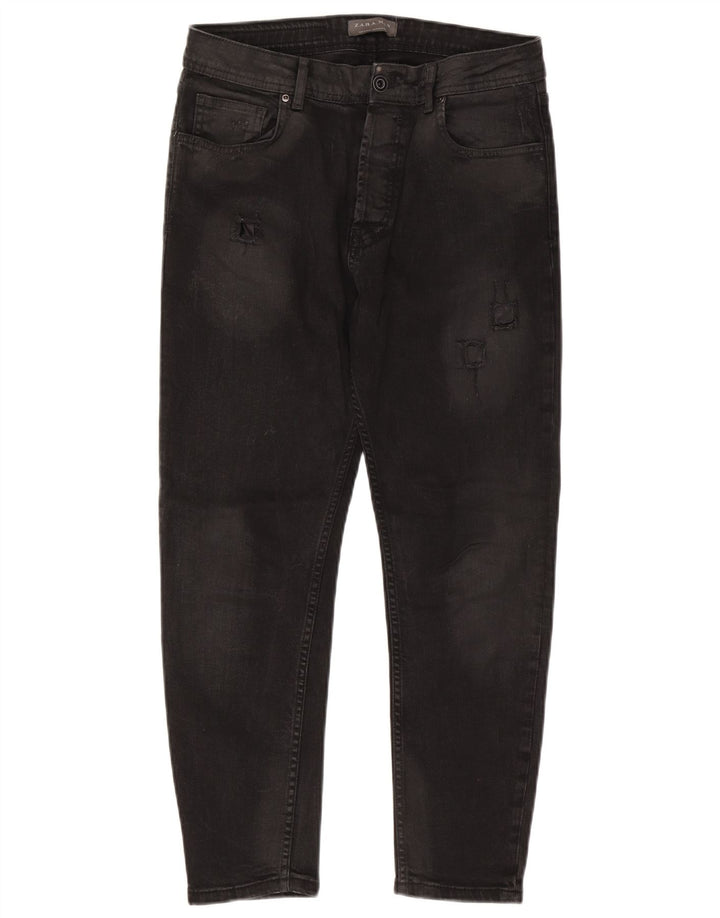 Zara muške uske traperice EU 42 Large W32 L26 crne