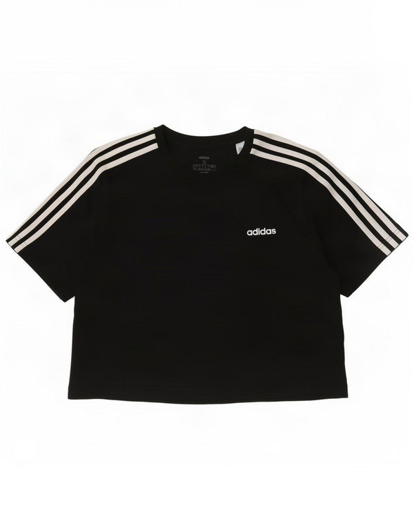 Adidas ženska majica kratkih rukava s grafičkim motivima UK 8/10 mala crna pamučna