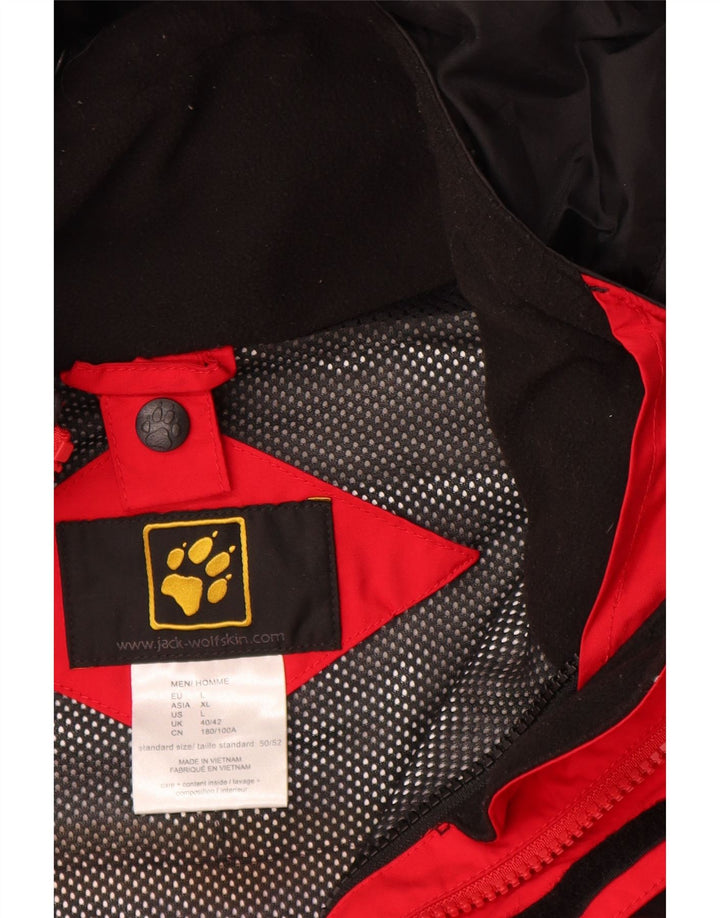 JACK WOLFSKIN Muška kišna jakna s kapuljačom UK 40/42 velika crvena boja