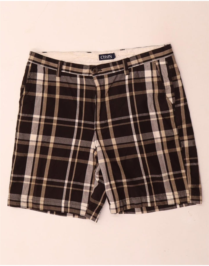 Chaps Muške chino kratke hlače W38 XL Smeđi karirani pamuk