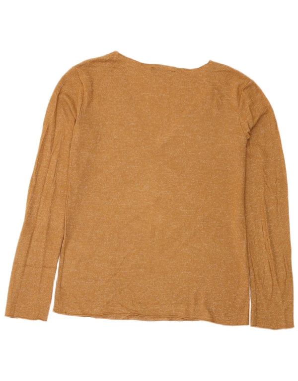 Zara ženska majica s dugim rukavima UK 10 Small Beige Flected
