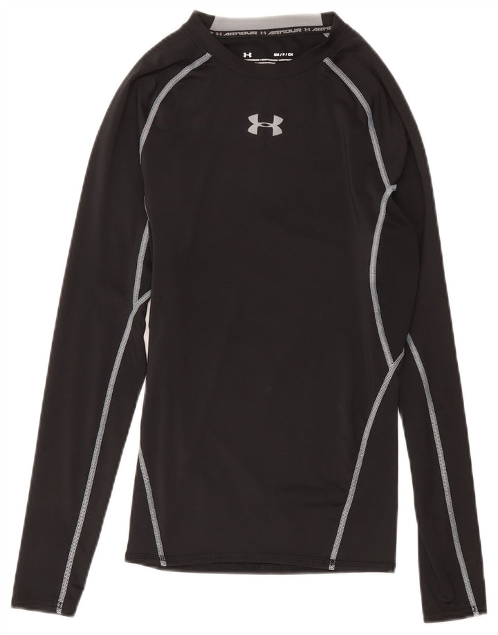 Under Armour muška toplinska oprema s grafičkom majicom dugih rukava, mali crni poliester