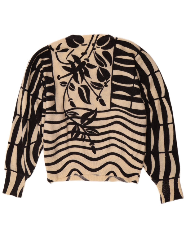 MARLY'S ženski džemper s okruglim izrezom u obliku šišmiša EU 46 XL bijeli cvjetni