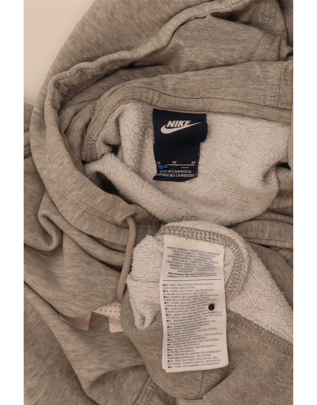 Nike muška majica s kapuljačom s kapuljačom srednje sive boje s flekama