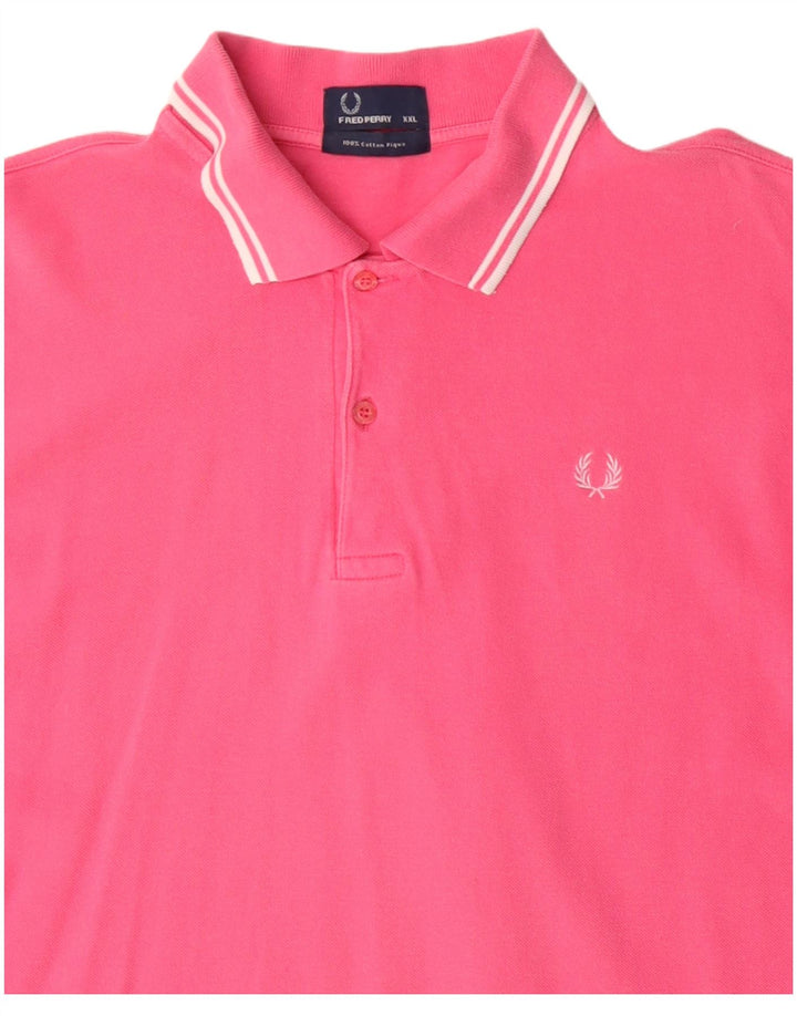 Fred Perry muška polo majica 2XL ružičasti pamuk