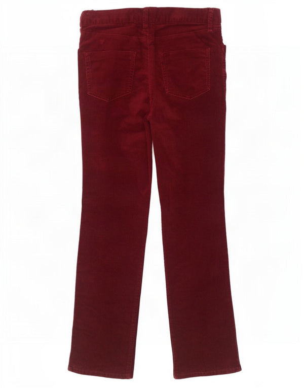 Marks & Spencer ženske hlače od samta UK 10 male W32 L30 Bordo