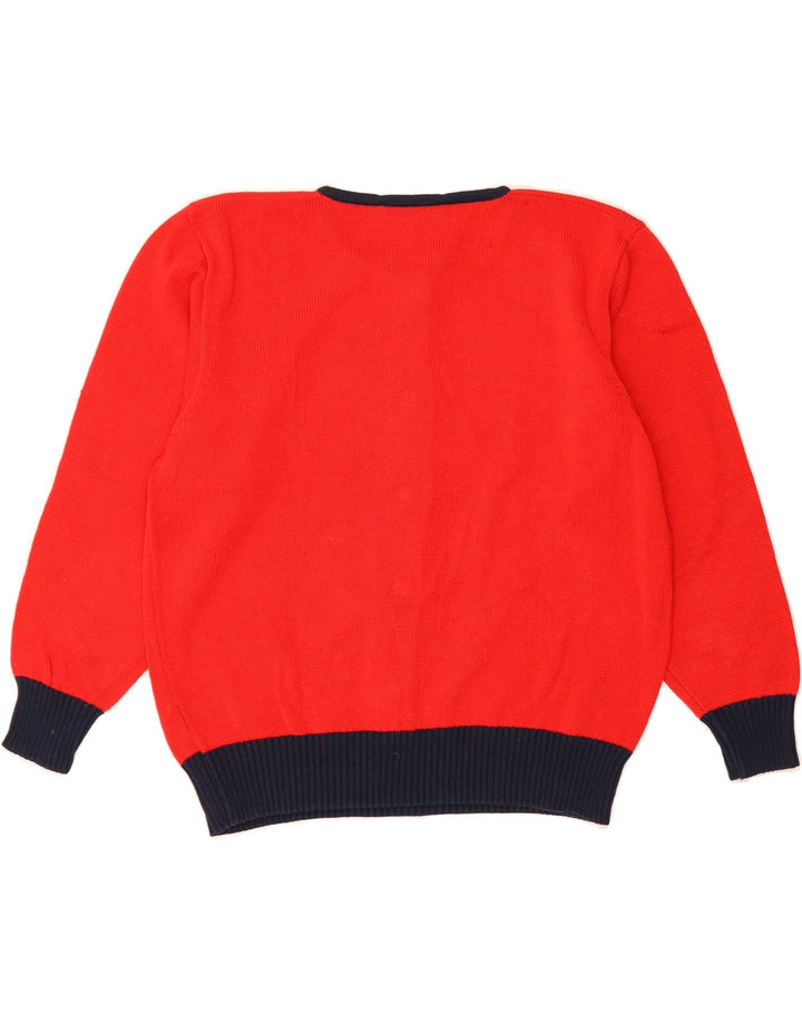 VINTAGE Womens Cardigan Sweater IT 44 Medium Red Cotton Vintage Vintage and Second-Hand Vintage from Messina Hembry 