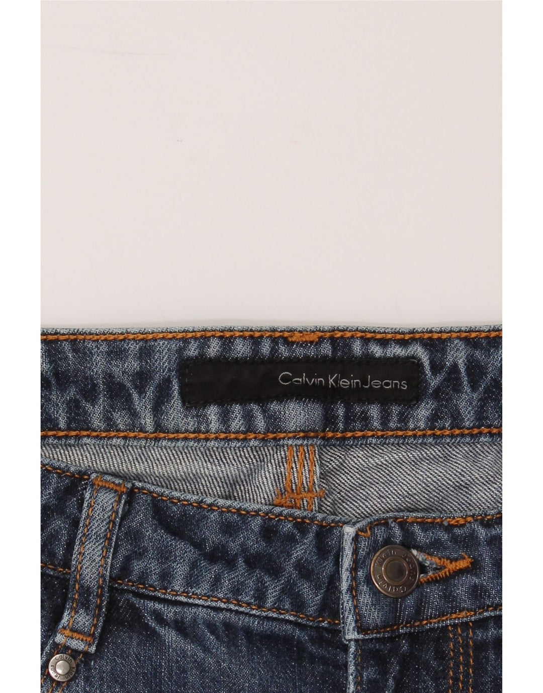 CALVIN KLEIN Womens Straight Jeans W30 L28 Navy Blue Vintage Calvin Klein and Second-Hand Calvin Klein from Messina Hembry 
