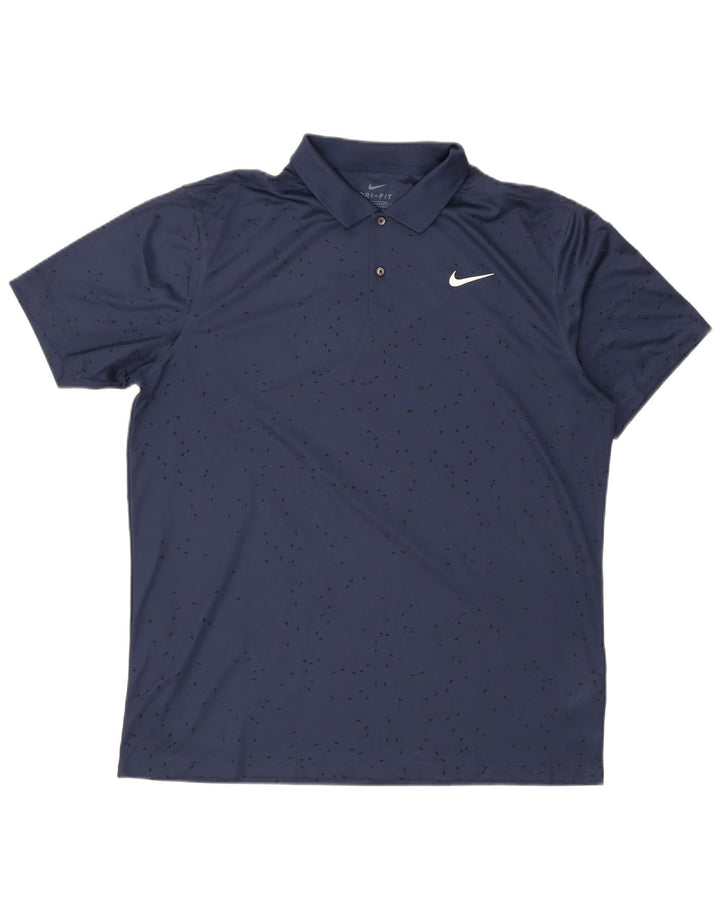 Nike muška Dri Fit standardna polo majica velika tamnoplava poliesterska