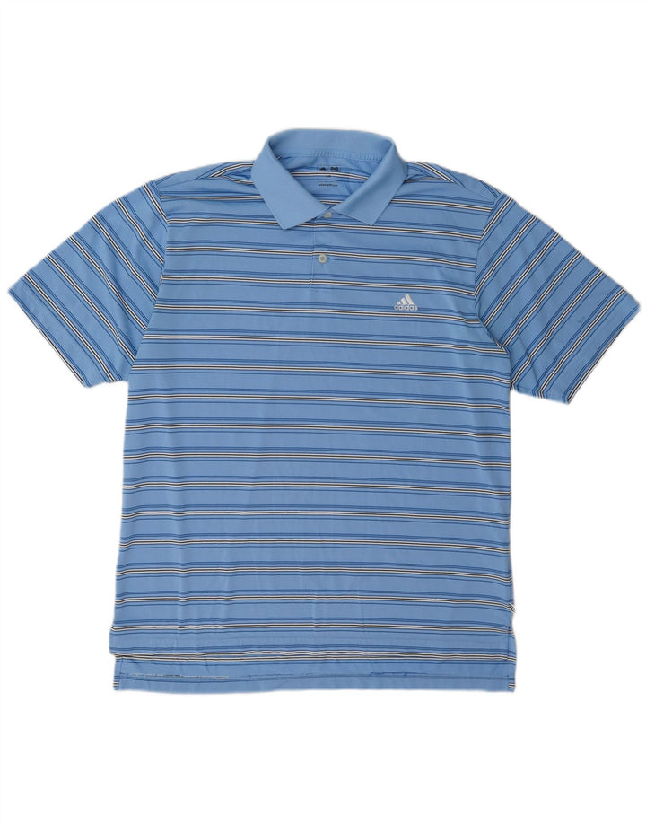 Adidas muška polo majica s velikim plavim prugama od poliestera