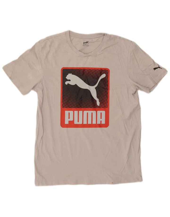 Puma muška majica s grafičkim motivima, srednje sivi pamuk