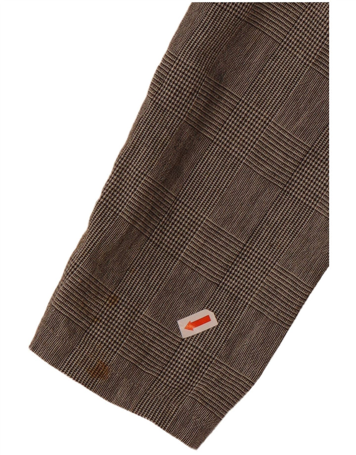 Benetton ženska košulja bluza IT 46 veliki sivi karirani pamuk