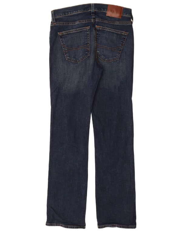 HOLLISTER Muške Flex ravne traperice W29 L32 tamnoplavi pamuk