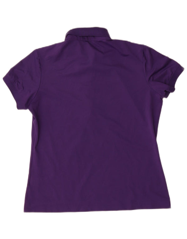 Nike ženska polo majica Dri Fit UK 12/14 Srednje ljubičasti poliester
