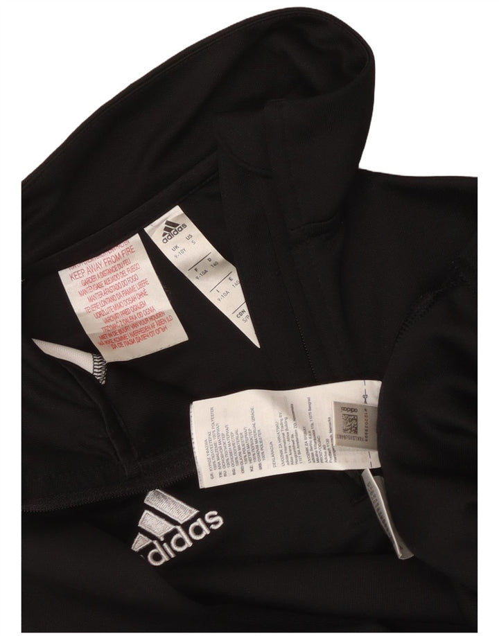 Adidas Boys Climalite Pulover Trenirka Top 9-10 Years Black Colourblock