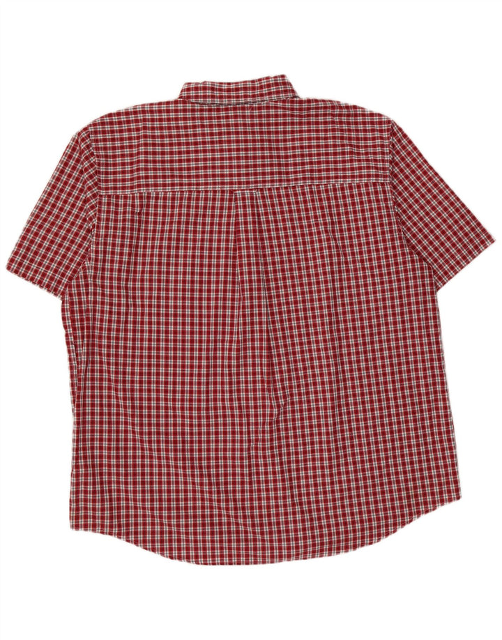 Chaps muška majica kratkih rukava laka za održavanje 2XL crveni karirani pamuk