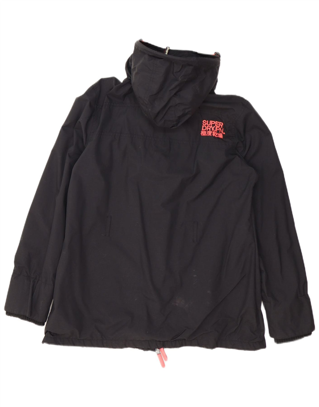 Superdry ženska The Windmac kišna jakna s kapuljačom UK 18 XL crni poliester