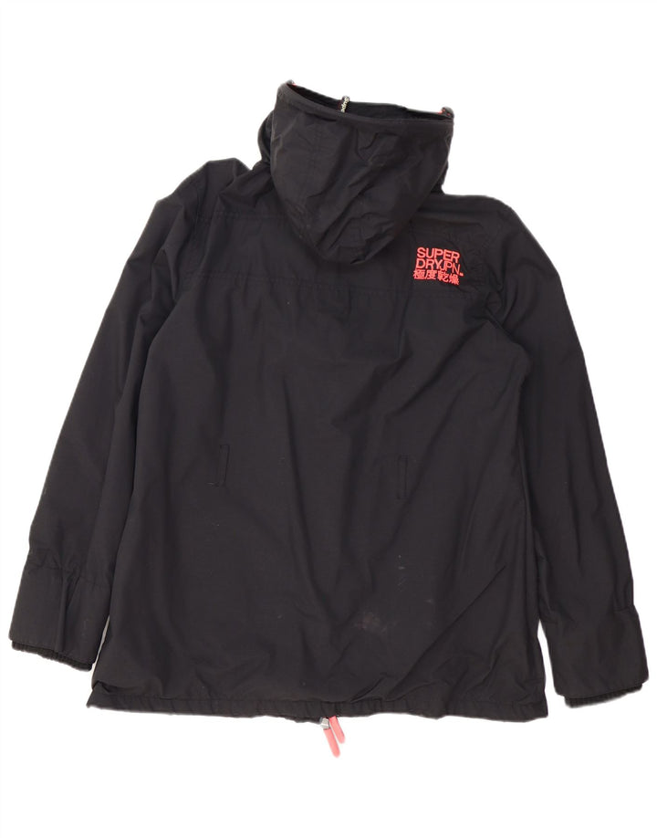 Superdry ženska The Windmac kišna jakna s kapuljačom UK 18 XL crni poliester