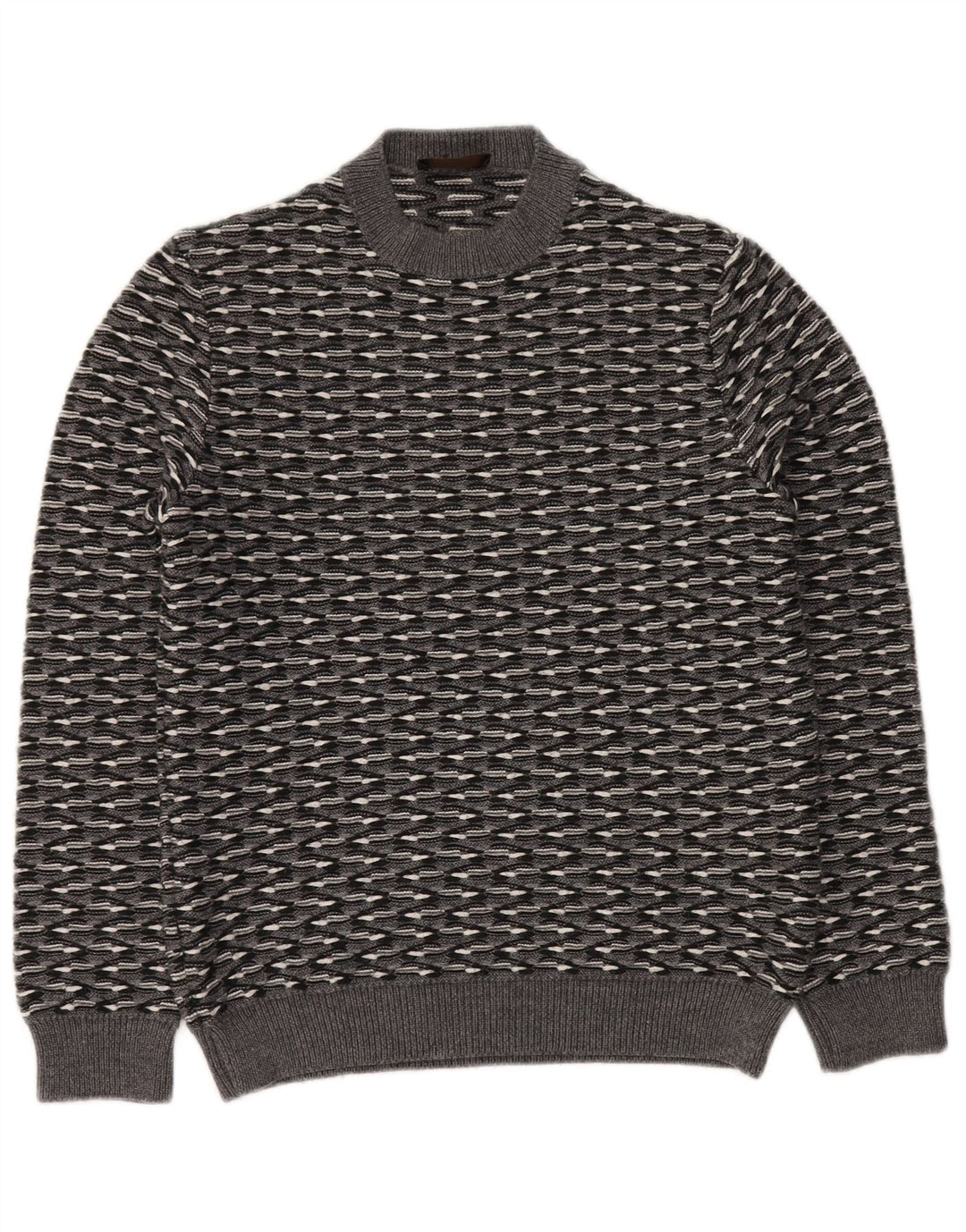 RELIVE Muški pulover s okruglim izrezom IT 46 Vunene male sive pruge