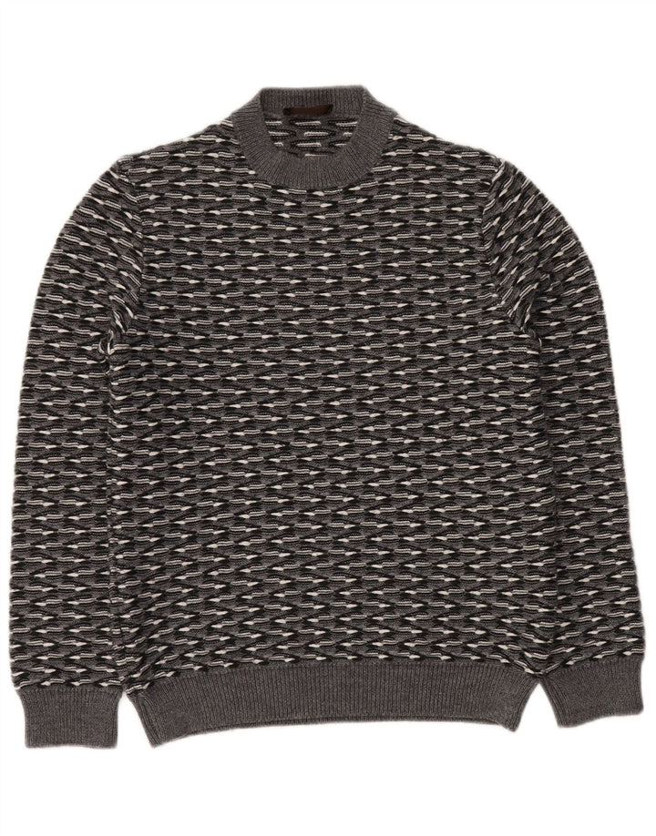 RELIVE Muški pulover s okruglim izrezom IT 46 Vunene male sive pruge