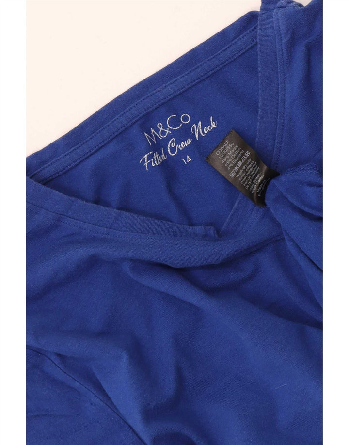 M&Co ženska majica dugih rukava UK 14 srednje plavi modal