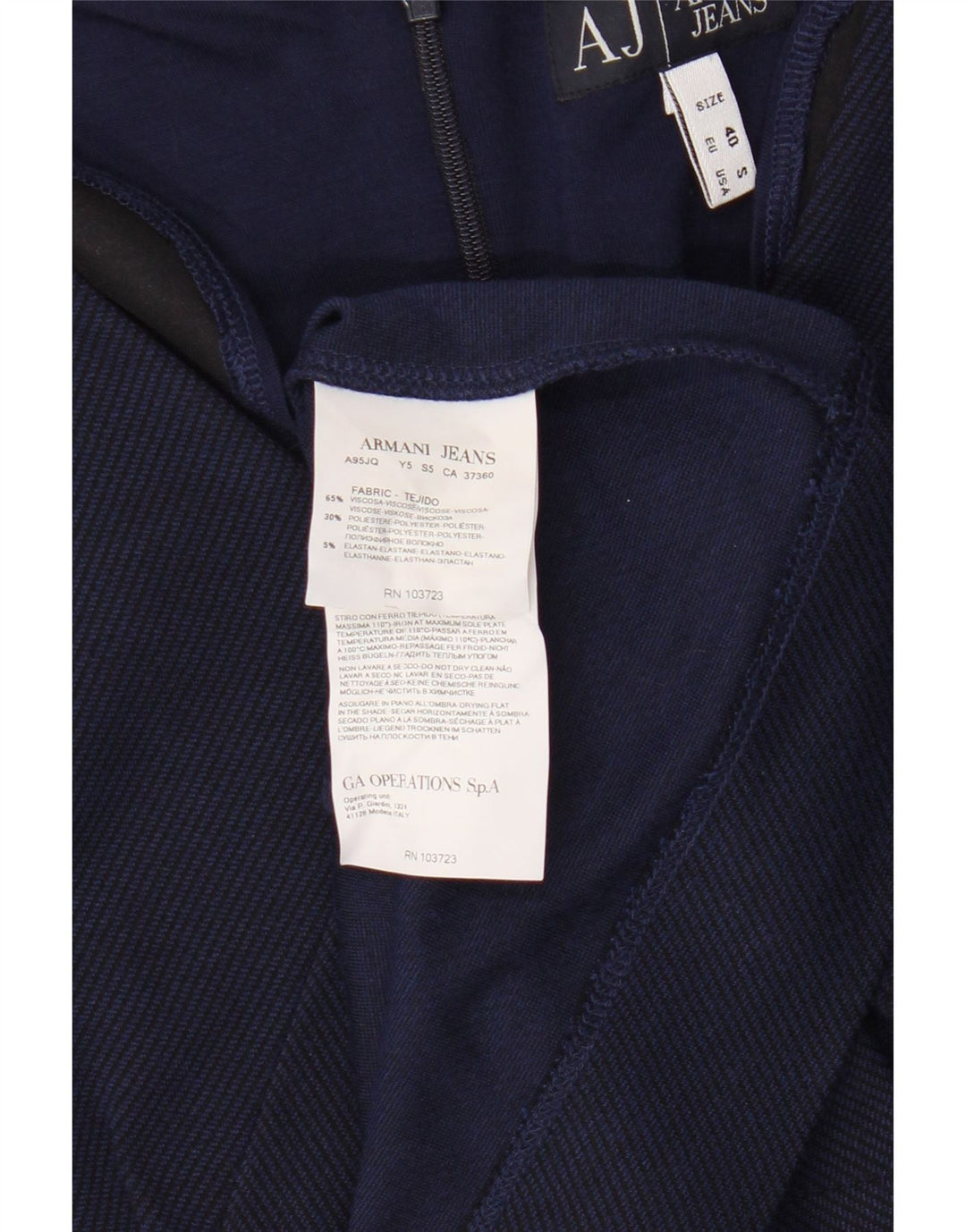 Armani Jeans ženska plašt haljina dugih rukava EU 40 srednje tamnoplava viskoza