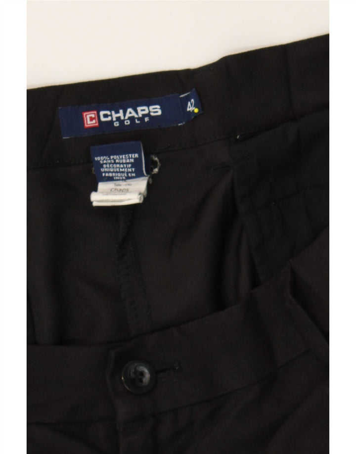 CHAPS Mens Chino Shorts W42 2XL Black Polyester Vintage Chaps and Second-Hand Chaps from Messina Hembry 