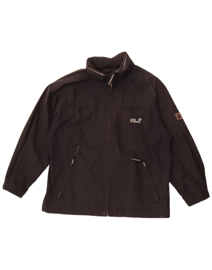 Jack Wolfskin muška kišna jakna UK 40 veliki crni poliester