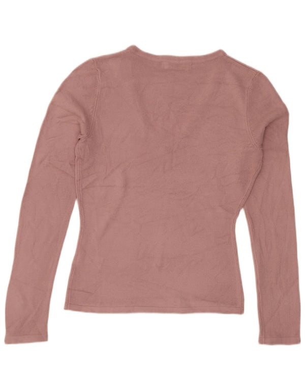 Topshop ženska majica dugih rukava UK 8 mala ružičasta akril