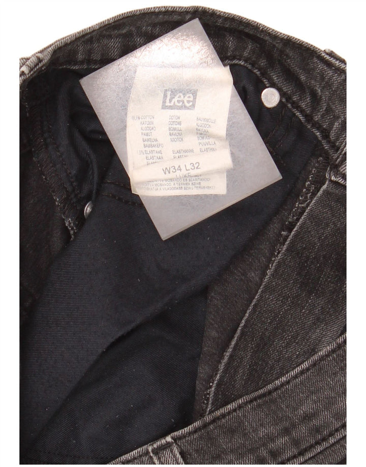 Lee Mens Luke Distressed Slim Jeans W34 L32 Crni pamuk