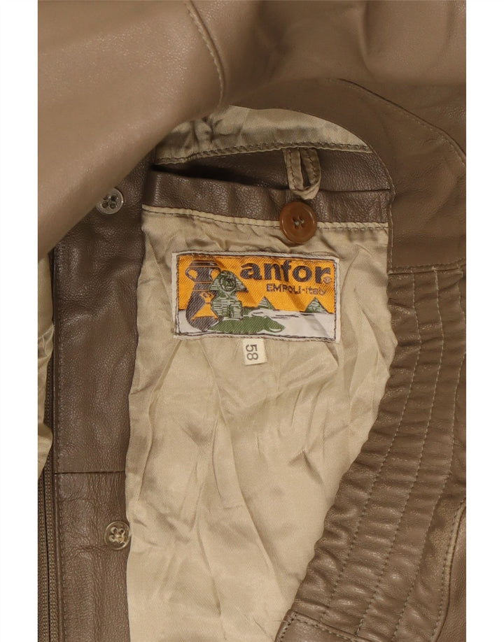 Anfor muška kožna jakna IT 58 2XL smeđa