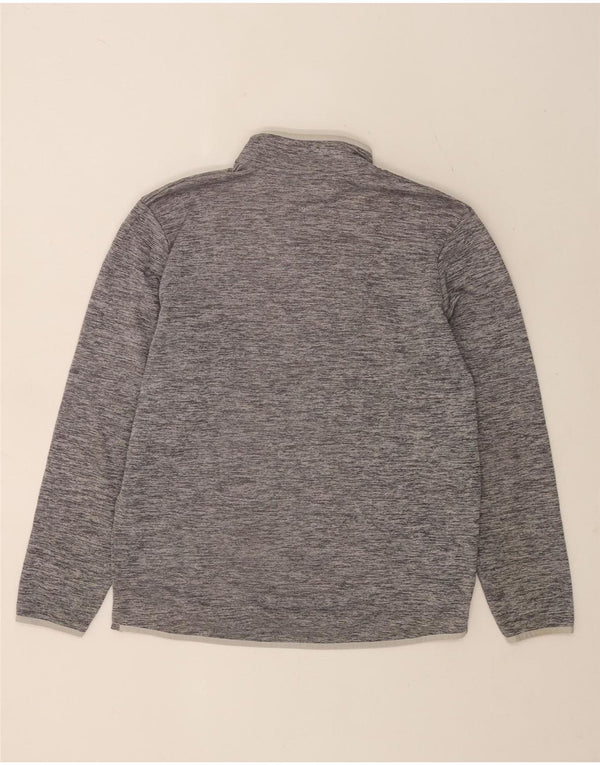 Under Armour Mens Zip Neck Sweatshirt Jumper Medium Grey Flecked Polyester