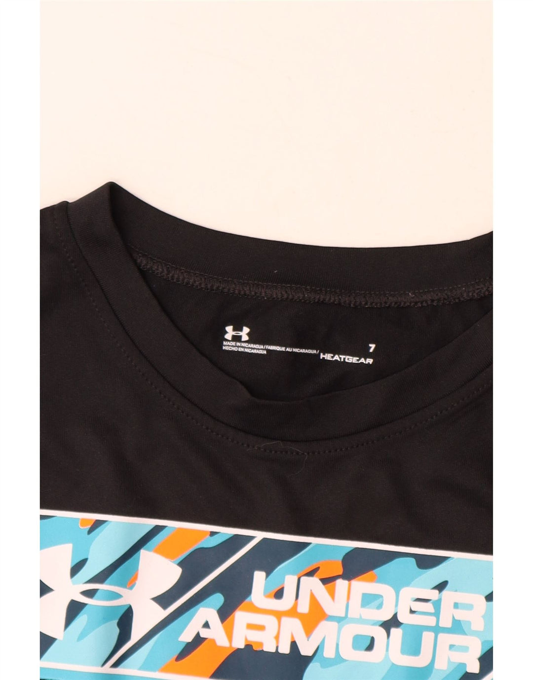 UNDER ARMOUR Boys Heat Gear Graphic majica kratkih rukava 6-7 Years Black