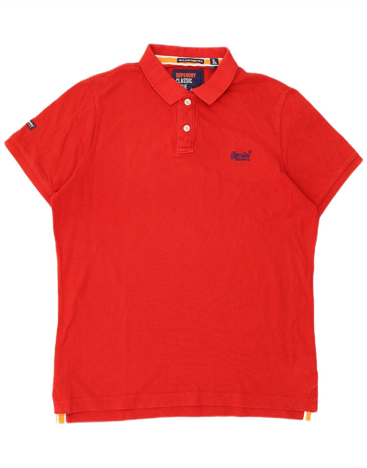 Superdry muška polo majica 3XL crveni pamuk