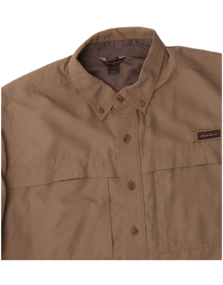 Eddie Bauer muška košulja velika bež poliester