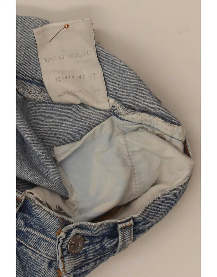 Levi's ženske kratke traper hlače s oštećenim izgledom W28, srednje plavi pamuk