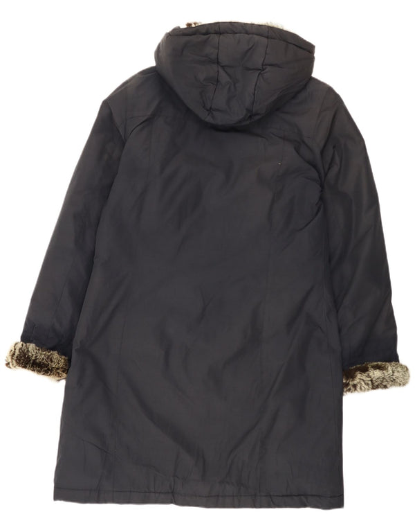 Woolrich ženski podstavljeni kaput s kapuljačom UK 20 2XL tamnoplavi pamuk