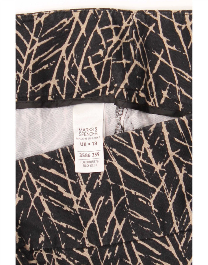 Marks & Spencer ženska pencil suknja s apstraktnim uzorkom UK 18 XL W38 crna