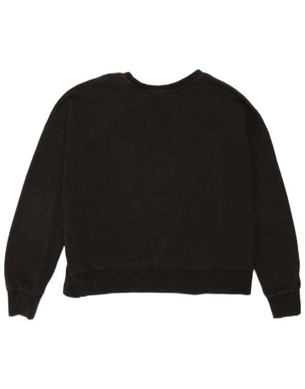 Puma ženska prekomjerna majica s kratkim grafičkim kratkim rukavima UK 6 XS crni pamuk