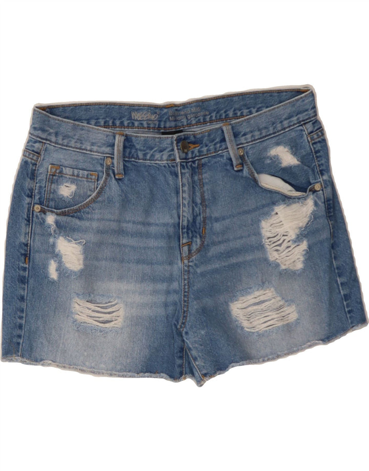 MOSSIMO Womens Boyfriend Distressed Denim Shorts US 6 Medium W28  Blue Vintage Mossimo and Second-Hand Mossimo from Messina Hembry 