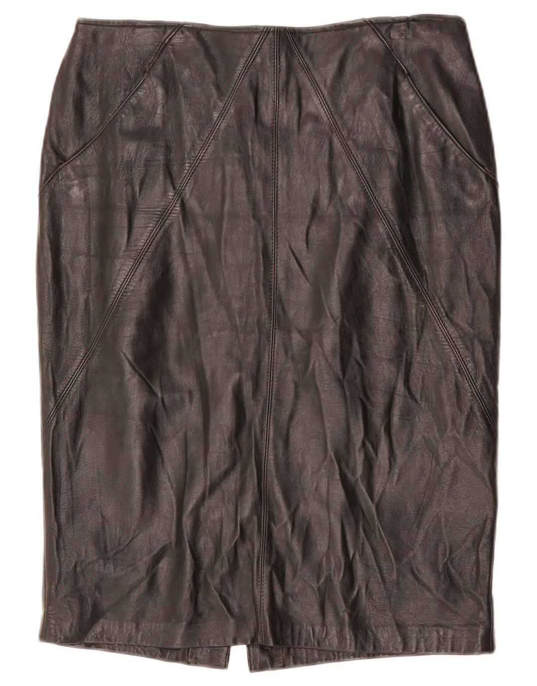 VINTAGE ženska kožna suknja W32 velika crna