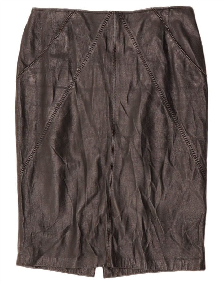 VINTAGE ženska kožna suknja W32 velika crna