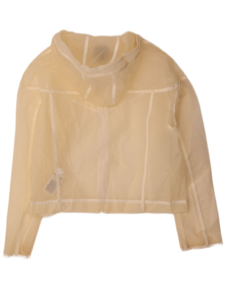 Nike ženska prevelika jakna za kišu s kapuljačom UK 10 Small Off White od poliuretana