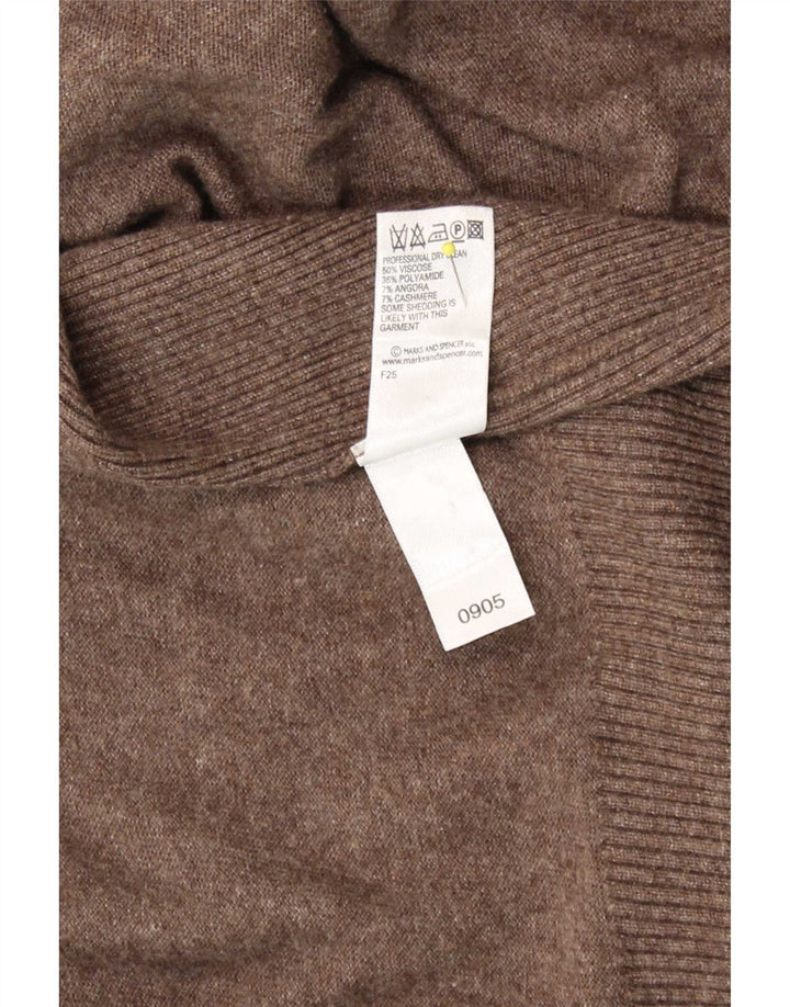Marks & Spencer ženski asimetrični džemper UK 12/14 Srednje smeđi