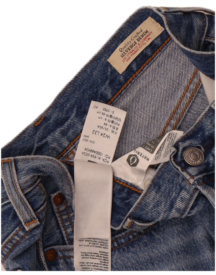 Levi's ženske 501 traper kratke hlače W24 XS plavi pamuk