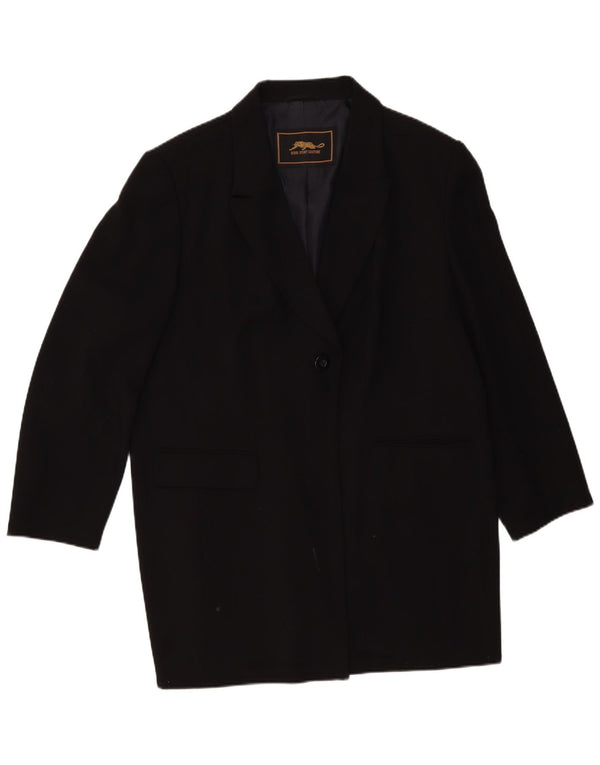 VINTAGE ženski kaput UK 14 Srednje crni