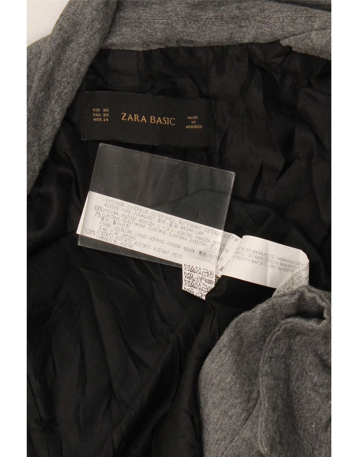 Zara ženska otvorena prevelika jakna UK 6 XS siva viskoza